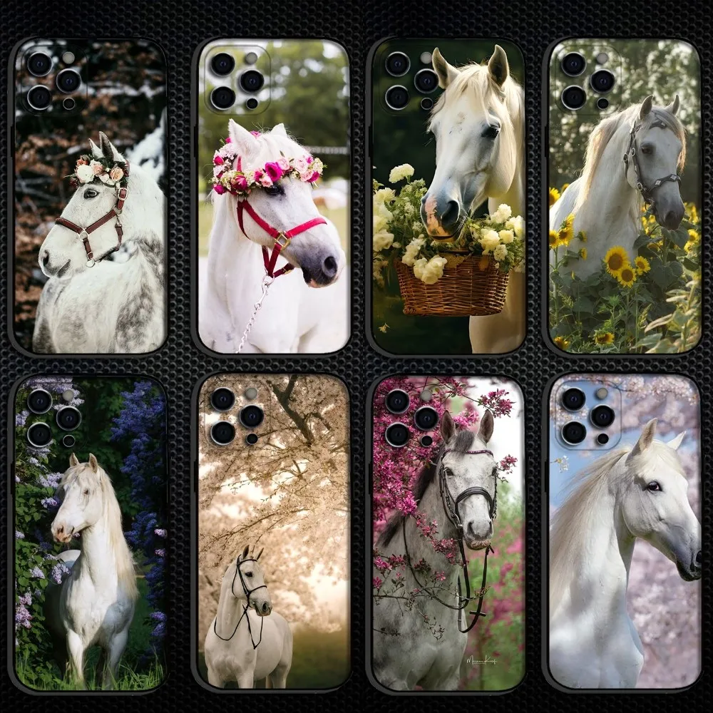 elegant white horse with flowers Phone Case For iPhone 16,15,14,13,12,11 Plus,Pro Max, Soft Silicone Black Cover
elegant white horse with flowers Phone Case For iPhone 16,15,14,13,12,11 Plus,Pro Max, Soft Silicone Black Cover