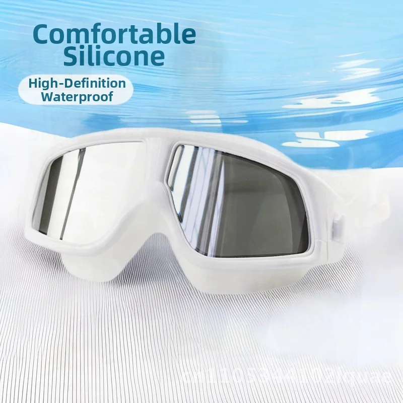 Large Frame HD Swimming Goggles for Adults Waterproof Anti-Fog Silicone Swim Glasses Black Transparent White Anti-Fog
Large Frame HD Swimming Goggles for Adults Waterproof Anti-Fog Silicone Swim Glasses Black Transparent White Anti-Fog