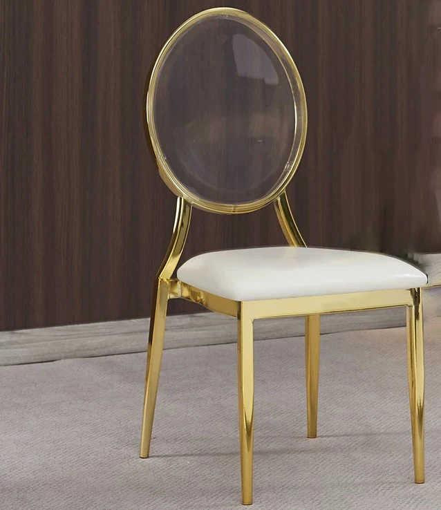Restaurant Wedding and Event Chairs with Round Acrylic Chair Backs and Stainless Steel Frames Wedding Chair
Restaurant Wedding and Event Chairs with Round Acrylic Chair Backs and Stainless Steel Frames Wedding Chair