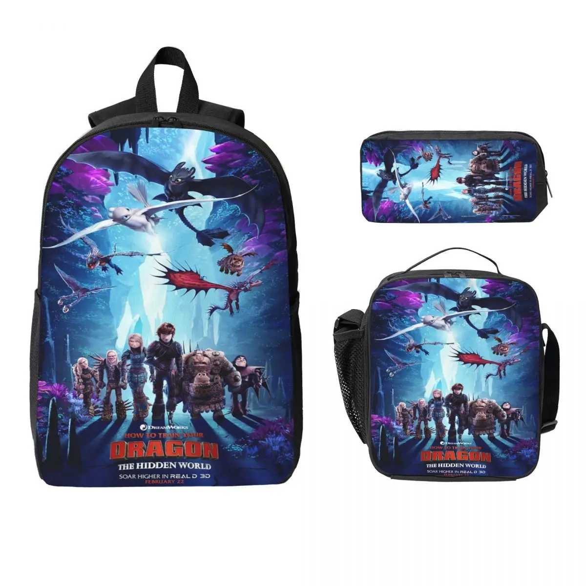 How To Train Your Dragon Backpack Student Boy Girl BookBag School Bag Computer Shoulder Bags 3ps Insulated Lunch Bag Pencil Case
How To Train Your Dragon Backpack Student Boy Girl BookBag School Bag Computer Shoulder Bags 3ps Insulated Lunch Bag Pencil Case