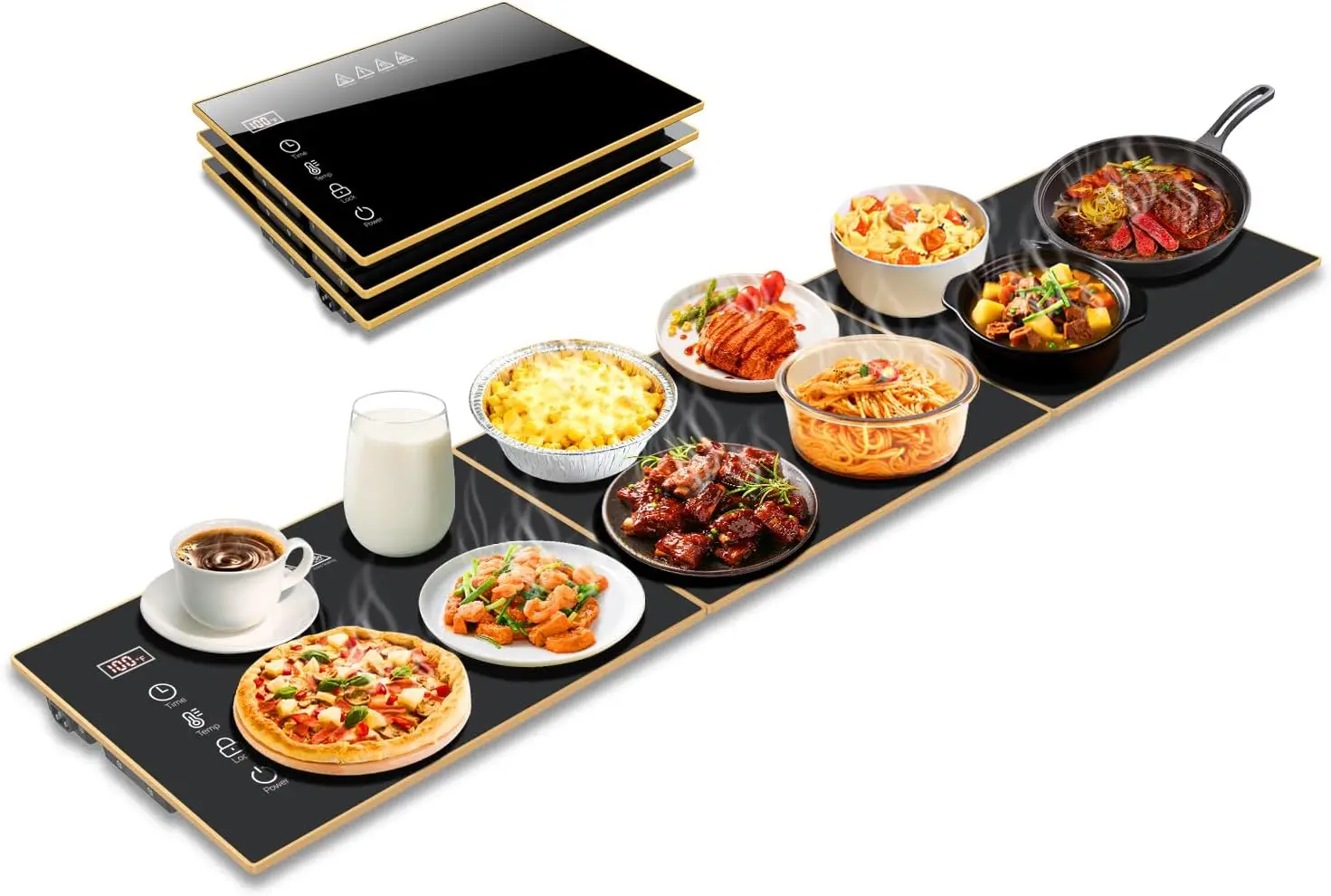 47.24'' Electric Warming Tray with 7 Temp Settings & 8-Hour Timer, Glass Surface Food Warmer for Parties
47.24'' Electric Warming Tray with 7 Temp Settings & 8-Hour Timer, Glass Surface Food Warmer for Parties