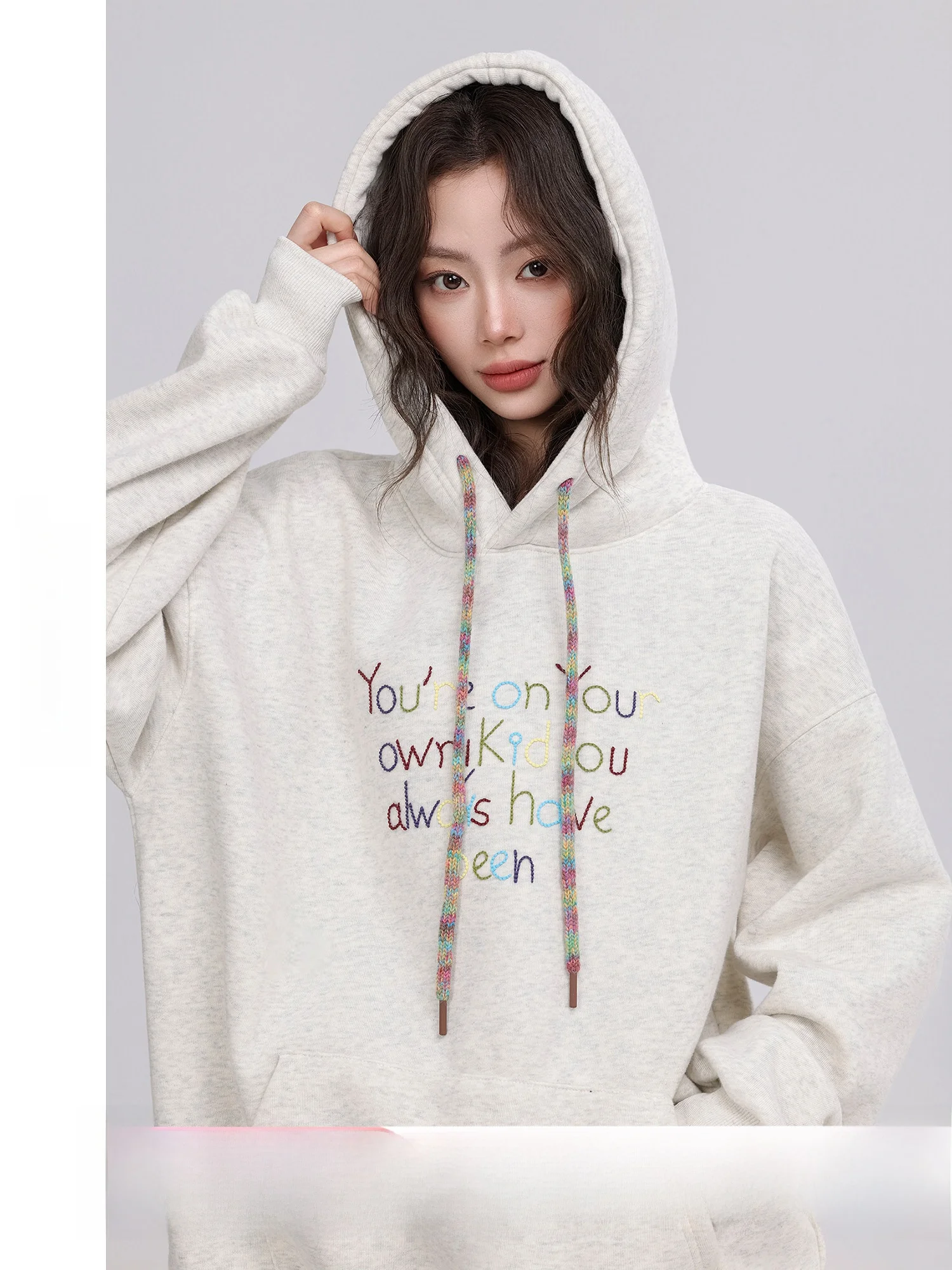 Fleece Lined Hoodie Sweatshirt Women's Winter New Lazy Style Embroidered Lettering Comfortable Cotton Polyester Blend
Fleece Lined Hoodie Sweatshirt Women's Winter New Lazy Style Embroidered Lettering Comfortable Cotton Polyester Blend