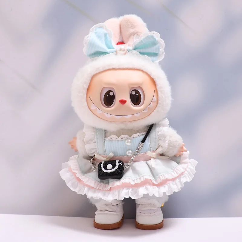 Clothes For 15/17cm 1st 2nd 3rd Gen LABUBU Dolls Blue And Yellow Puff Skirt Bow Set Little Black Bag White Princess Shoes Set
Clothes For 15/17cm 1st 2nd 3rd Gen LABUBU Dolls Blue And Yellow Puff Skirt Bow Set Little Black Bag White Princess Shoes Set