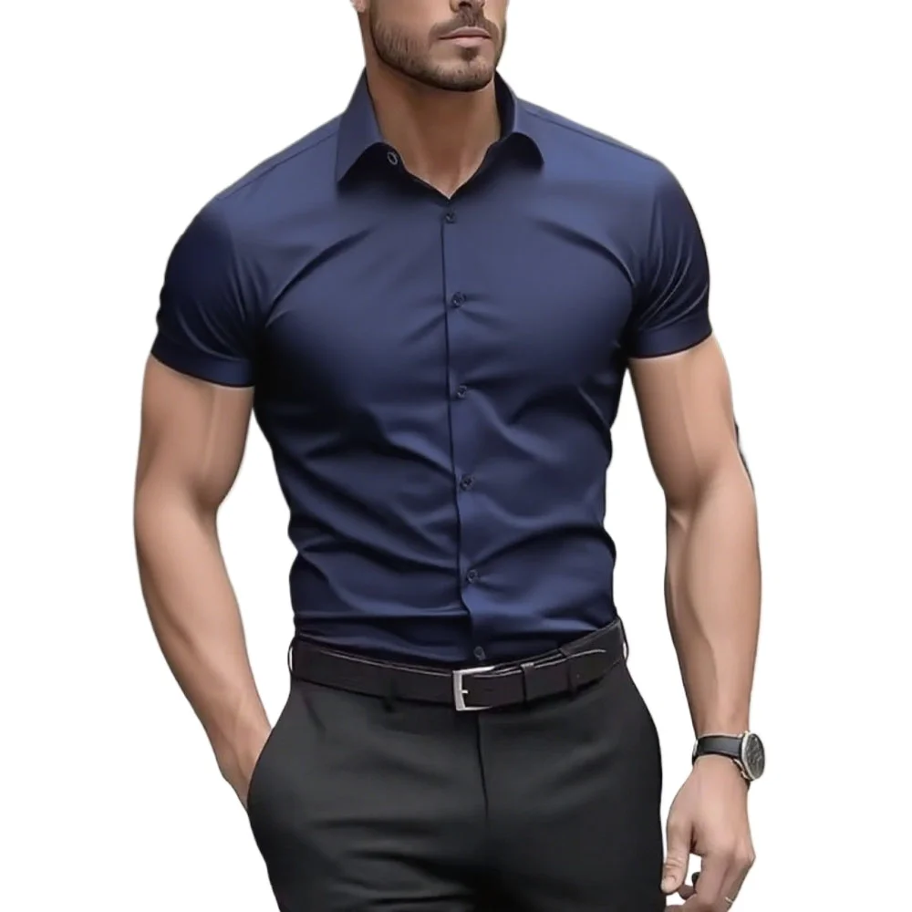 2026Men's Solid-color Casual Shirt, High-quality Short-sleeved Solid-color Business Formal Shirt, Fast Shipping, Multiple Colors
2026Men's Solid-color Casual Shirt, High-quality Short-sleeved Solid-color Business Formal Shirt, Fast Shipping, Multiple Colors