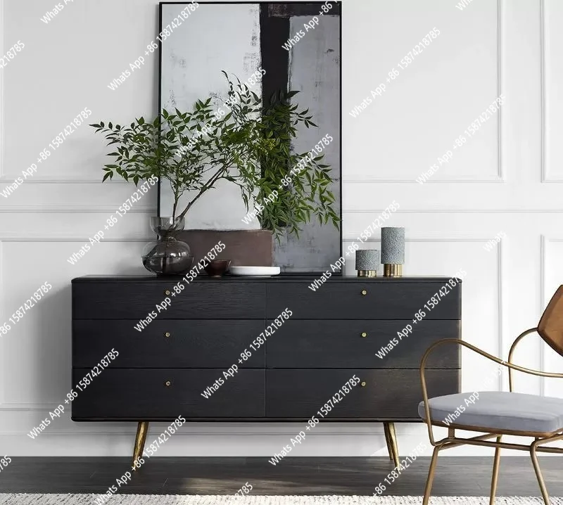 Nordic storage cabinet retro solid wood black six-bucket cabinet light luxury bedroom simple kitchen storage side cabinet
Nordic storage cabinet retro solid wood black six-bucket cabinet light luxury bedroom simple kitchen storage side cabinet