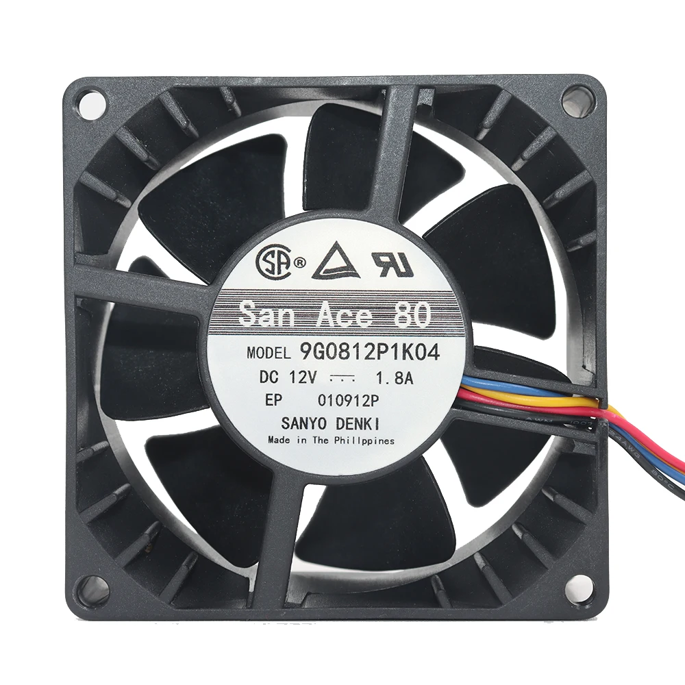 9G0812P1K081 New Original Sanyo 8038 DC12V 1.8A 4-Wire High-Power Cooling Fan 8cm
9G0812P1K081 New Original Sanyo 8038 DC12V 1.8A 4-Wire High-Power Cooling Fan 8cm