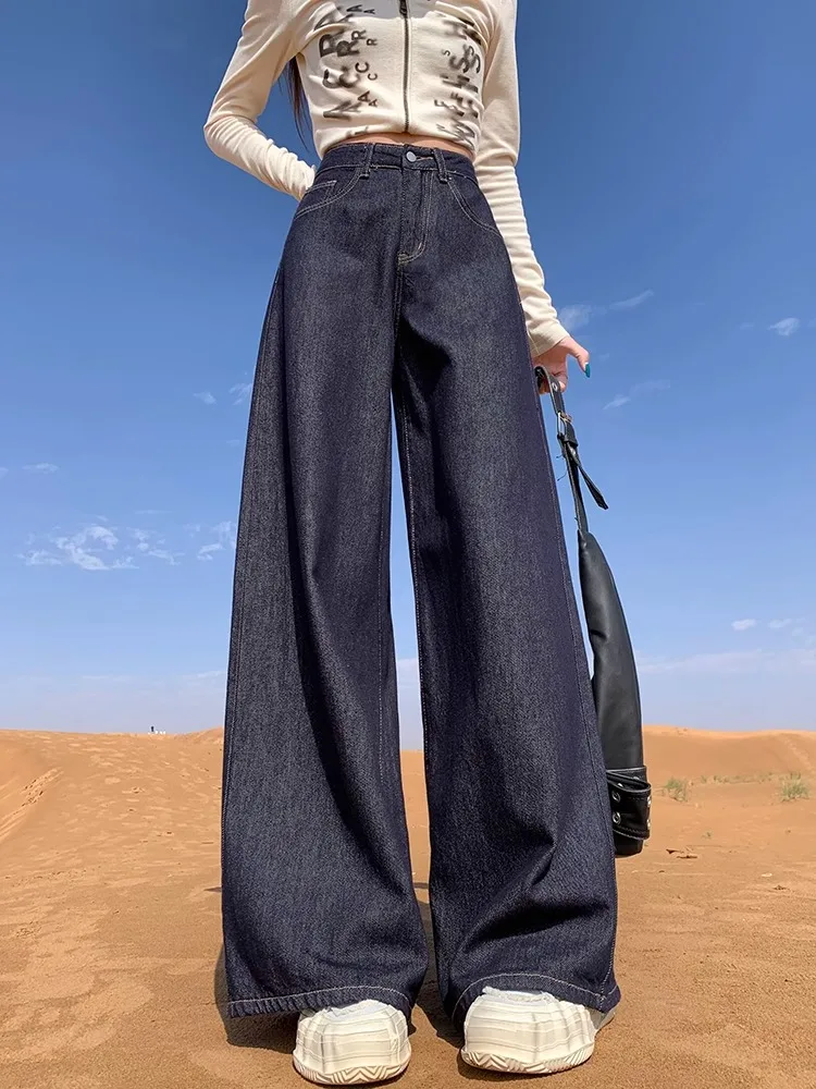Loose Fit High Waist Wide Leg Denim Jeans Women's Autumn Winter New Style Comfortable Fleece Lined Straight Cut Trousers
Loose Fit High Waist Wide Leg Denim Jeans Women's Autumn Winter New Style Comfortable Fleece Lined Straight Cut Trousers