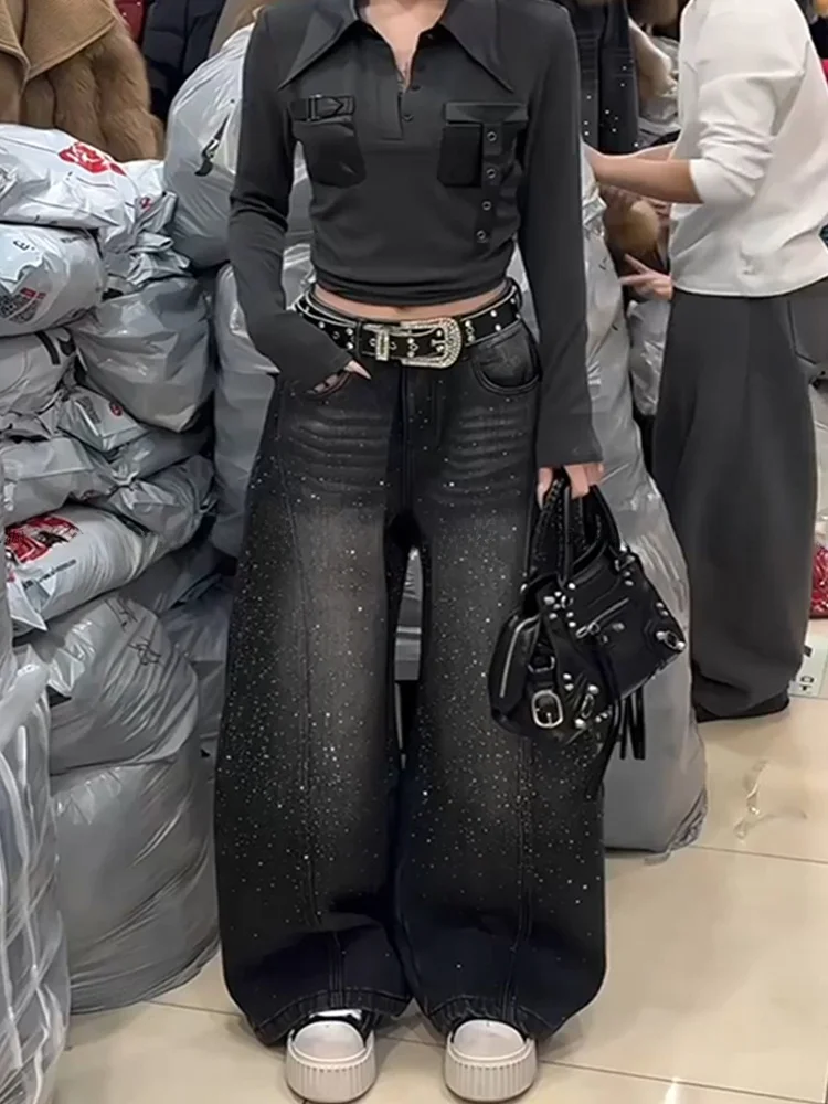 Loose High-Waisted American High Street Denim Jeans Women's Faion Star Splice Floor-Length Pants Casual Lazy Sle
Loose High-Waisted American High Street Denim Jeans Women's Faion Star Splice Floor-Length Pants Casual Lazy Sle