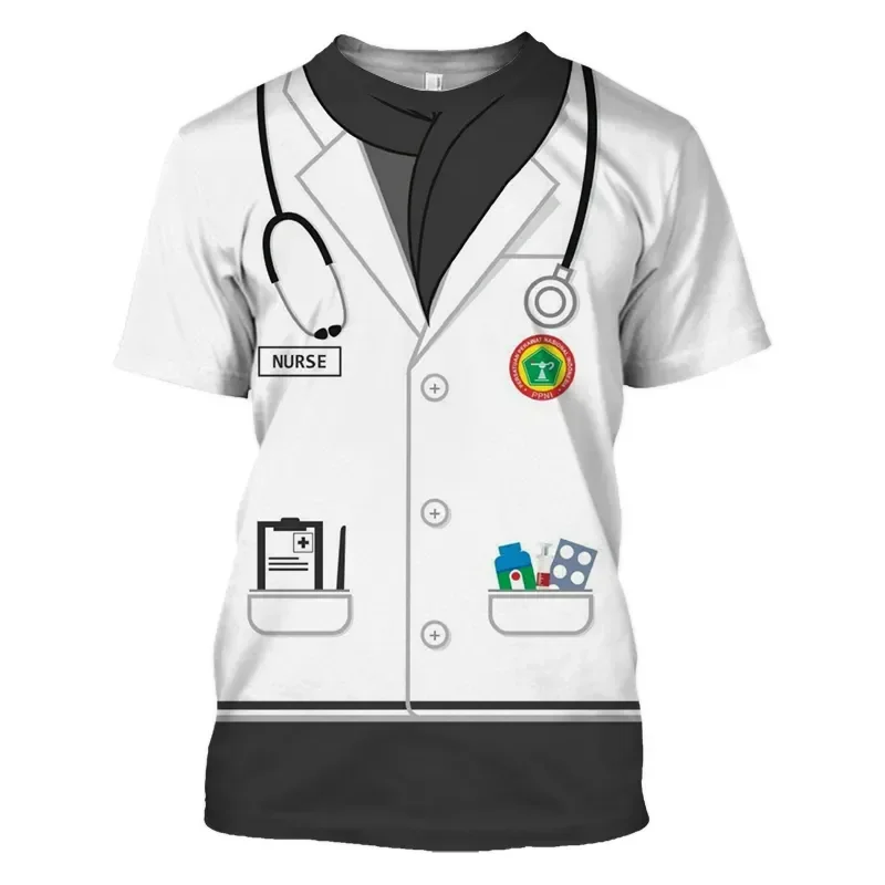 Casual Personality Men's Doctor Nurse Uniform 3d Printed Funny Fashion Top Trend O Collar Comfortable Short-Sleeved T-Shirt
Casual Personality Men's Doctor Nurse Uniform 3d Printed Funny Fashion Top Trend O Collar Comfortable Short-Sleeved T-Shirt