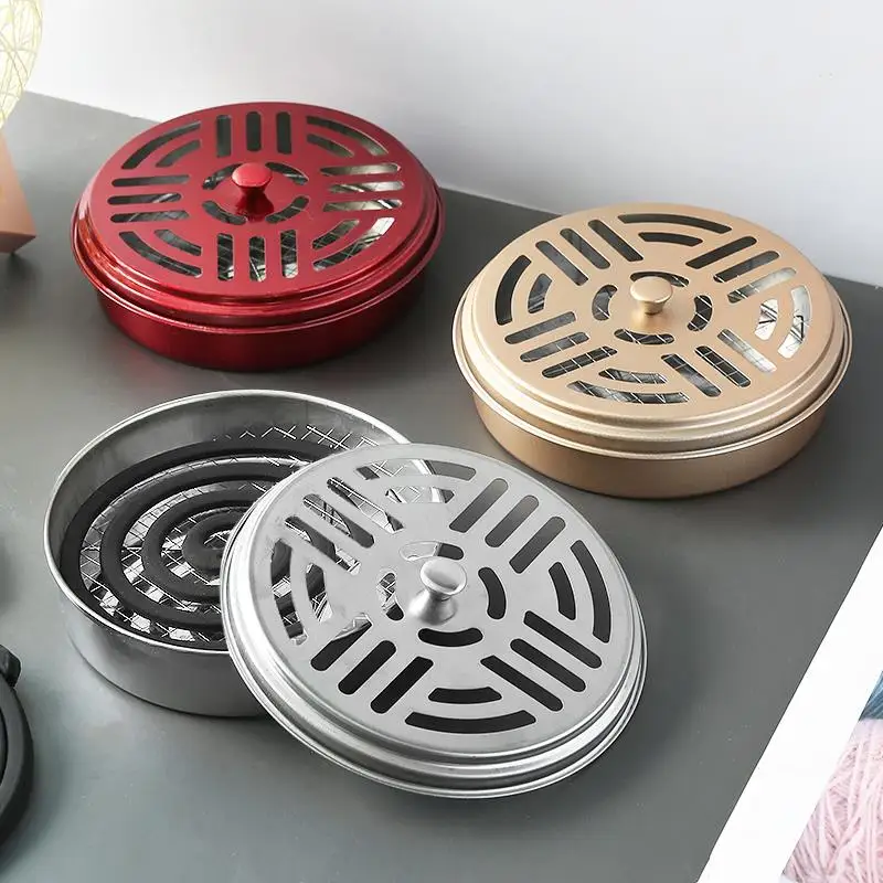 Stainless Steel Mosquito Coil Tray with Lid Fireproof Creative Home Use Mosquito Repellent Box Ash Tray Incense Holder
Stainless Steel Mosquito Coil Tray with Lid Fireproof Creative Home Use Mosquito Repellent Box Ash Tray Incense Holder