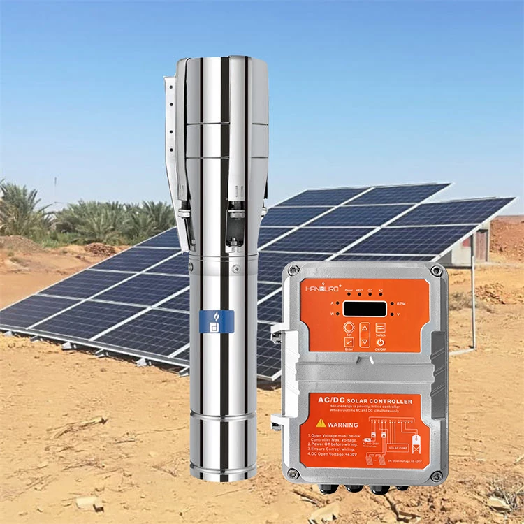 Handuro 30m³/h Pompe a Eau Solaire AC/DC Solar Pump Irrigation Solar Submersible Water Pump for Agriculture Irrigation
Handuro 30m³/h Pompe a Eau Solaire AC/DC Solar Pump Irrigation Solar Submersible Water Pump for Agriculture Irrigation