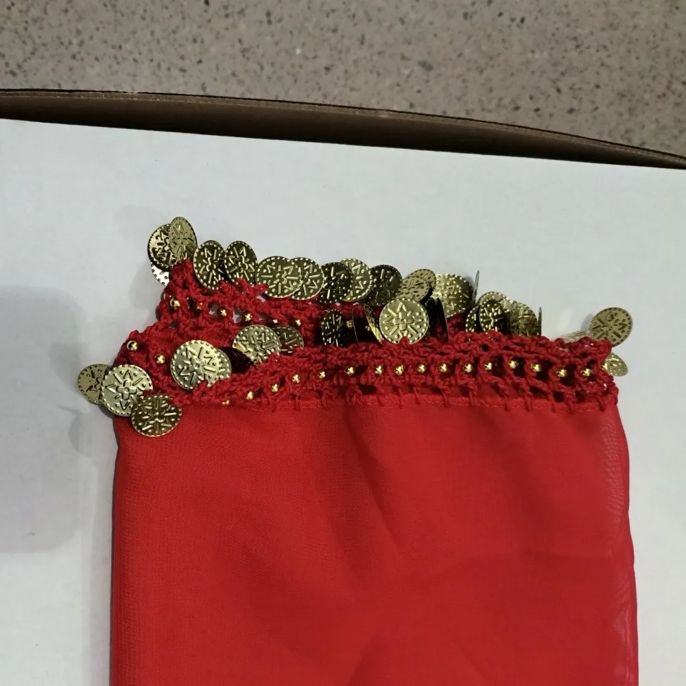 Fashion Pretty Belly Dance Accessories Traditional Veil Coin Headscarf Ethnic Pattern Crochet Dance Costume Headwear Gypsy Dance
Fashion Pretty Belly Dance Accessories Traditional Veil Coin Headscarf Ethnic Pattern Crochet Dance Costume Headwear Gypsy Dance