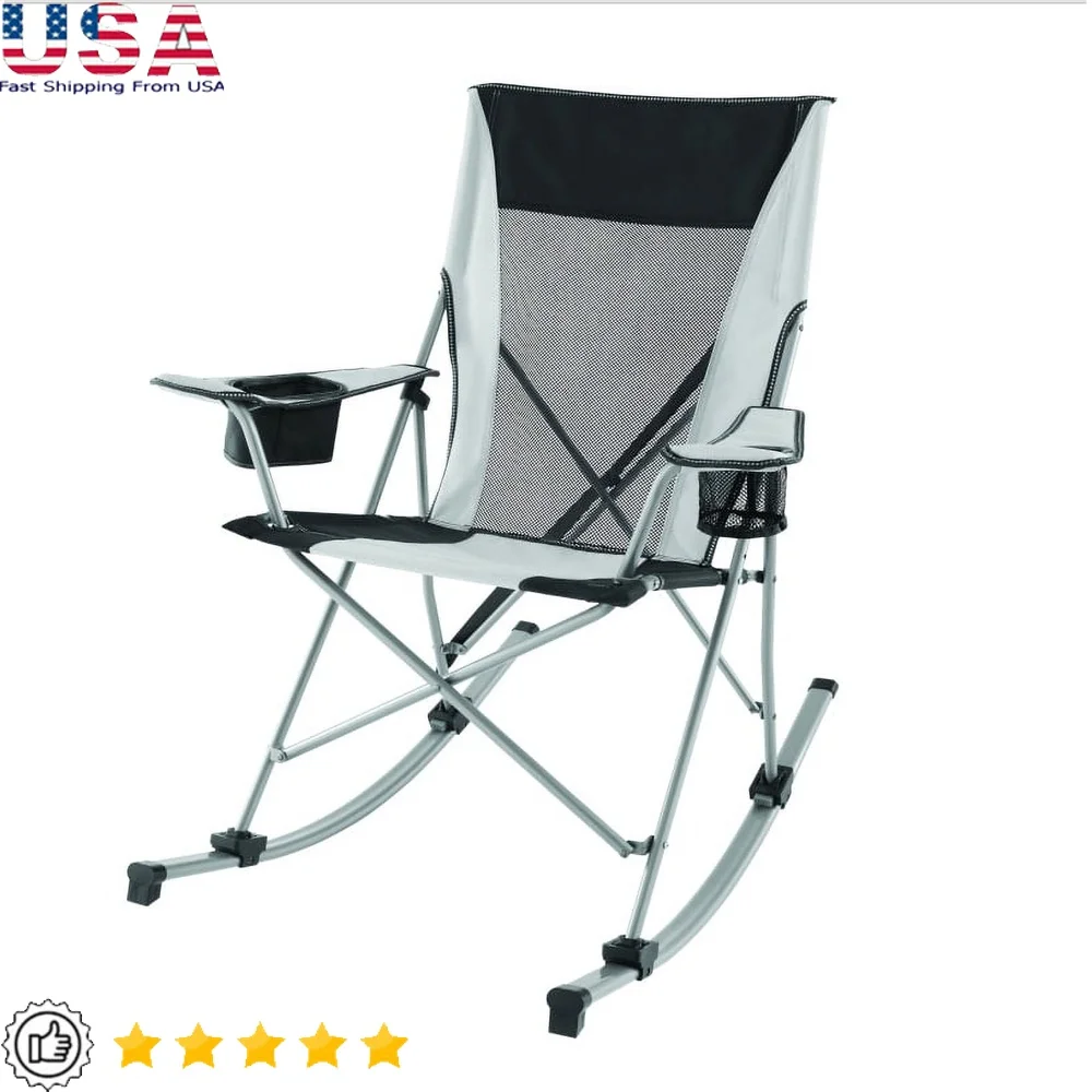 2 in 1 Foldable Rocking Camp Chair with Cup Holder Mesh Back Durable Steel Frame Outdoor Relaxing Sporting Events
2 in 1 Foldable Rocking Camp Chair with Cup Holder Mesh Back Durable Steel Frame Outdoor Relaxing Sporting Events