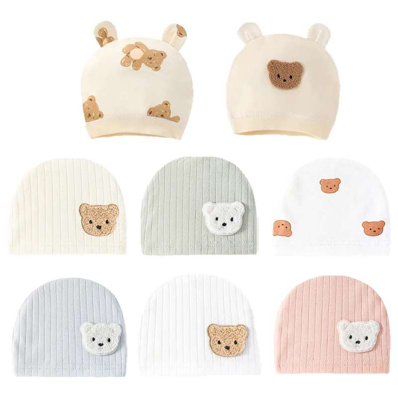 Soft Infant Beanies Caps Baby Hat Cartoon Bear Boneless Muslin Hat Newborn Headwear Windproof Spring Hat 0-3M Baby Hats
Soft Infant Beanies Caps Baby Hat Cartoon Bear Boneless Muslin Hat Newborn Headwear Windproof Spring Hat 0-3M Baby Hats
