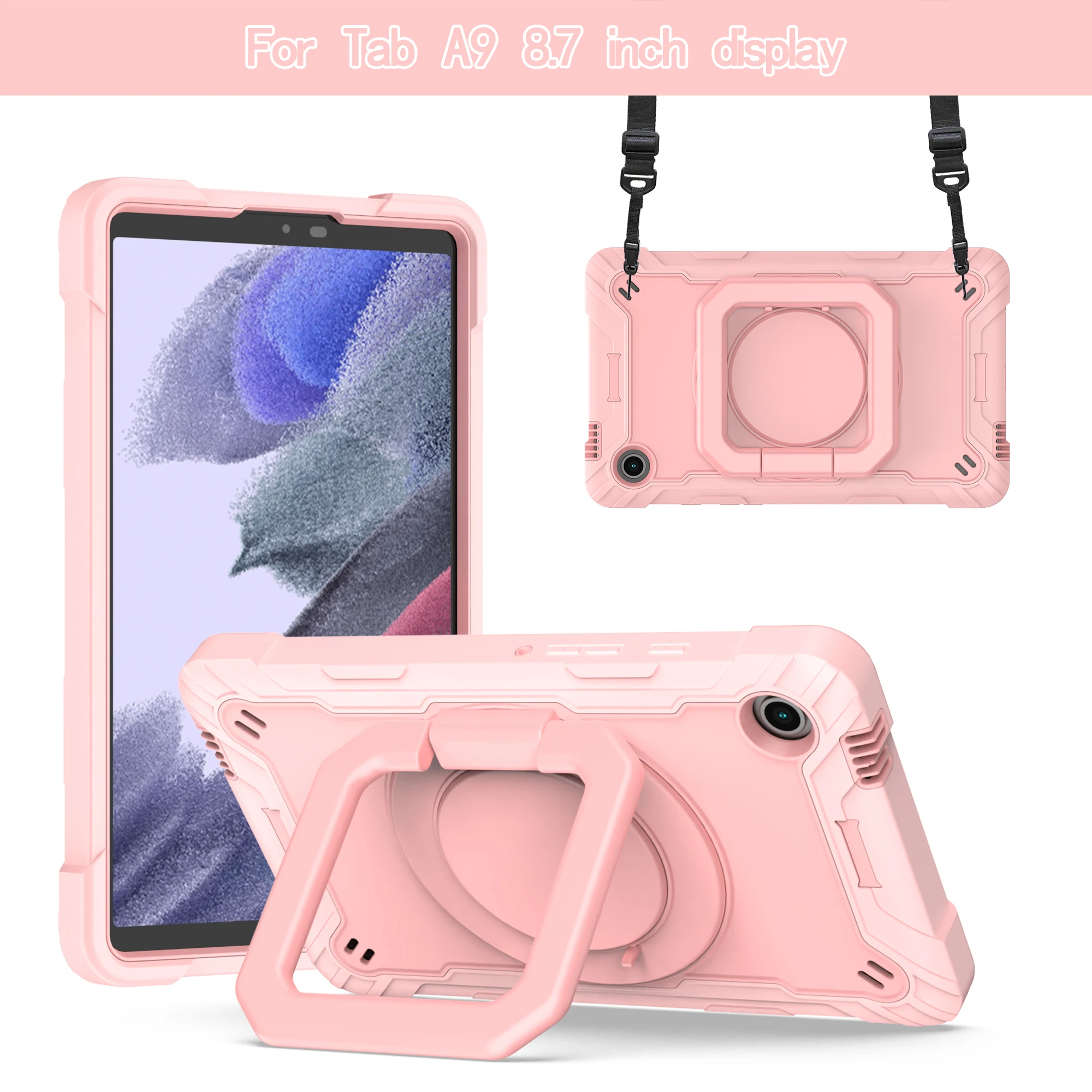 Чехол с ручкой для Samsung Galaxy Tab A9 8,7 дюйма, 2023, SM-X110 X115 X117, гибридный чехол с вращающейся подставкой на 360 градусов и плечевым ремнем
Чехол с ручкой для Samsung Galaxy Tab A9 8,7 дюйма, 2023, SM-X110 X115 X117, гибридный чехол с вращающейся подставкой на 360 градусов и плечевым ремнем