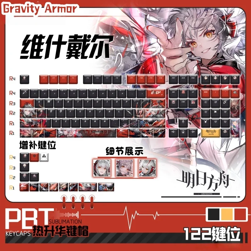 Лидер продаж Arknights W, игровая тема, колпачки для клавиш, механическая клавиатура, вишневый профиль, Pbt, аниме, мультяшные праздничные подарки, индивидуальные колпачки для клавиш
Лидер продаж Arknights W, игровая тема, колпачки для клавиш, механическая клавиатура, вишневый профиль, Pbt, аниме, мультяшные праздничные подарки, индивидуальные колпачки для клавиш