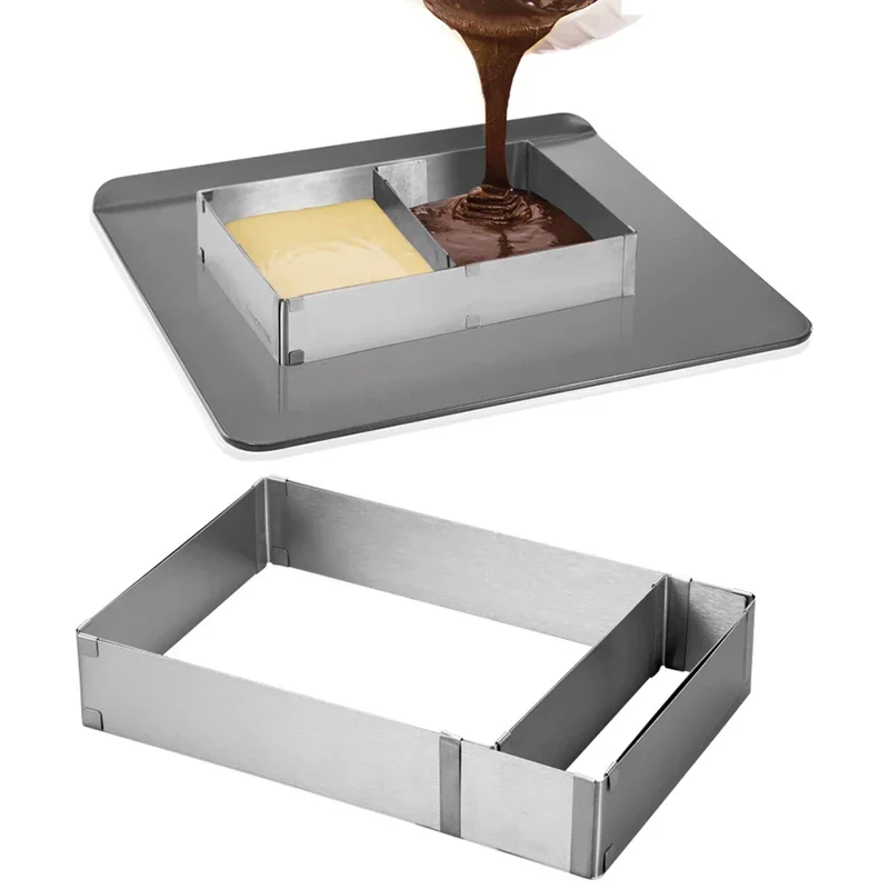 Adjustable Mousse Cake Ring Stainless Steel Cookie Cutter Rectangle Cheesecake Mold Chocolate Baking Mould Metal Kitchen Tool
Adjustable Mousse Cake Ring Stainless Steel Cookie Cutter Rectangle Cheesecake Mold Chocolate Baking Mould Metal Kitchen Tool
