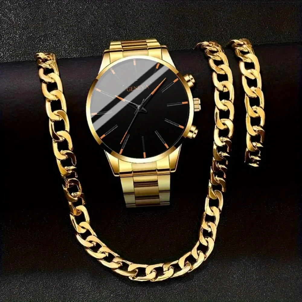 Мужские часы, 3 шт./компл., мужские повседневные модные часы, кварцевые наручные часы, ожерелье, браслет, комплект спортивных мужских часов.
Мужские часы, 3 шт./компл., мужские повседневные модные часы, кварцевые наручные часы, ожерелье, браслет, комплект спортивных мужских часов.