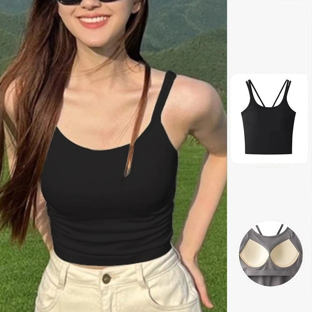 Crop Tops Ladies Vest Holiday As A Base Layer Ladies Padded Layer Push Up Sleeveless Solid Color U Neck Female
Crop Tops Ladies Vest Holiday As A Base Layer Ladies Padded Layer Push Up Sleeveless Solid Color U Neck Female