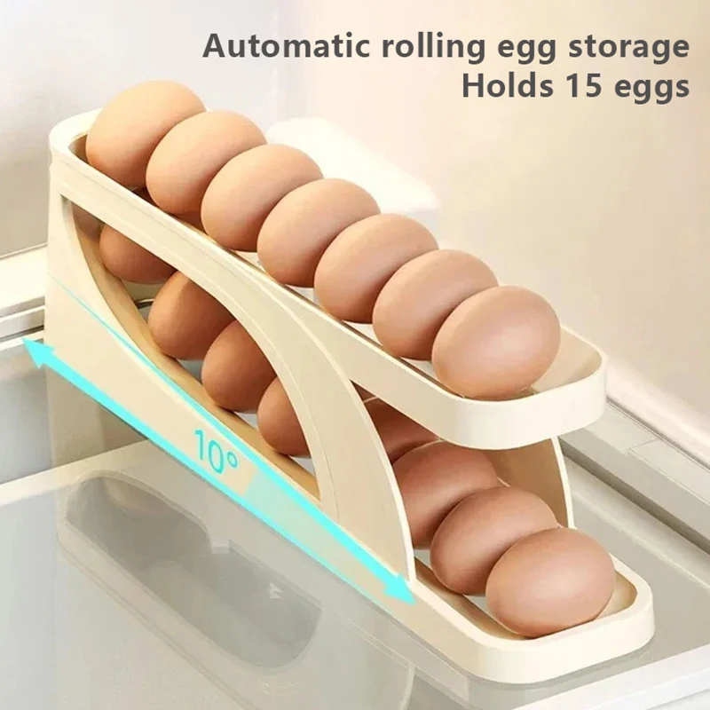 Refrigerator Automatic Scrolling Egg Rack Holder Storage Box For 15 Eggs Egg Basket Food Containers Refrigerator Storage Box
Refrigerator Automatic Scrolling Egg Rack Holder Storage Box For 15 Eggs Egg Basket Food Containers Refrigerator Storage Box