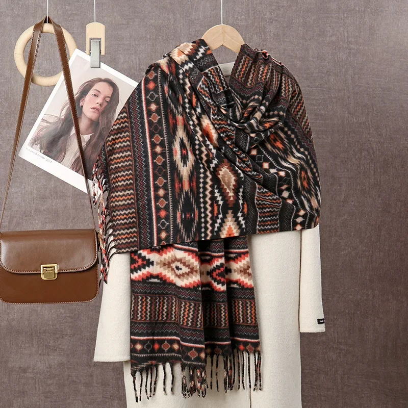 Autumn Winter Scarf For Women Warm Cashmere Pashmina Scarves Shawls Female Thick Blanket Wraps Bufanda Pashmina Female Stoles
Autumn Winter Scarf For Women Warm Cashmere Pashmina Scarves Shawls Female Thick Blanket Wraps Bufanda Pashmina Female Stoles