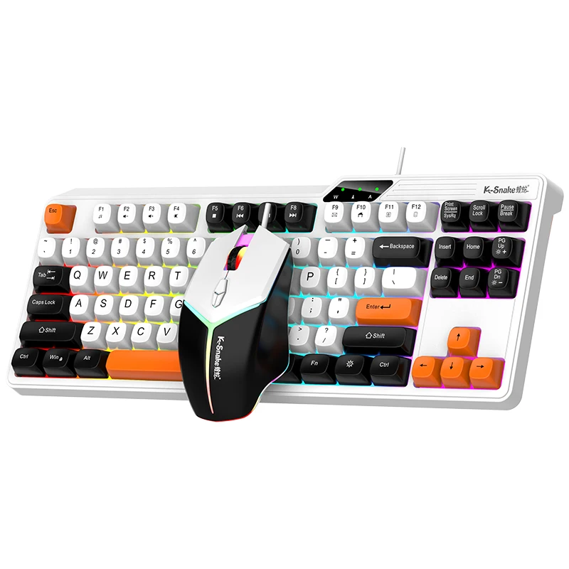 K-Snake KM870 Wired Keyboard and Mouse Combo with 19-Key Rollover for Office/Gaming Compatible with Desktops and Laptops
K-Snake KM870 Wired Keyboard and Mouse Combo with 19-Key Rollover for Office/Gaming Compatible with Desktops and Laptops