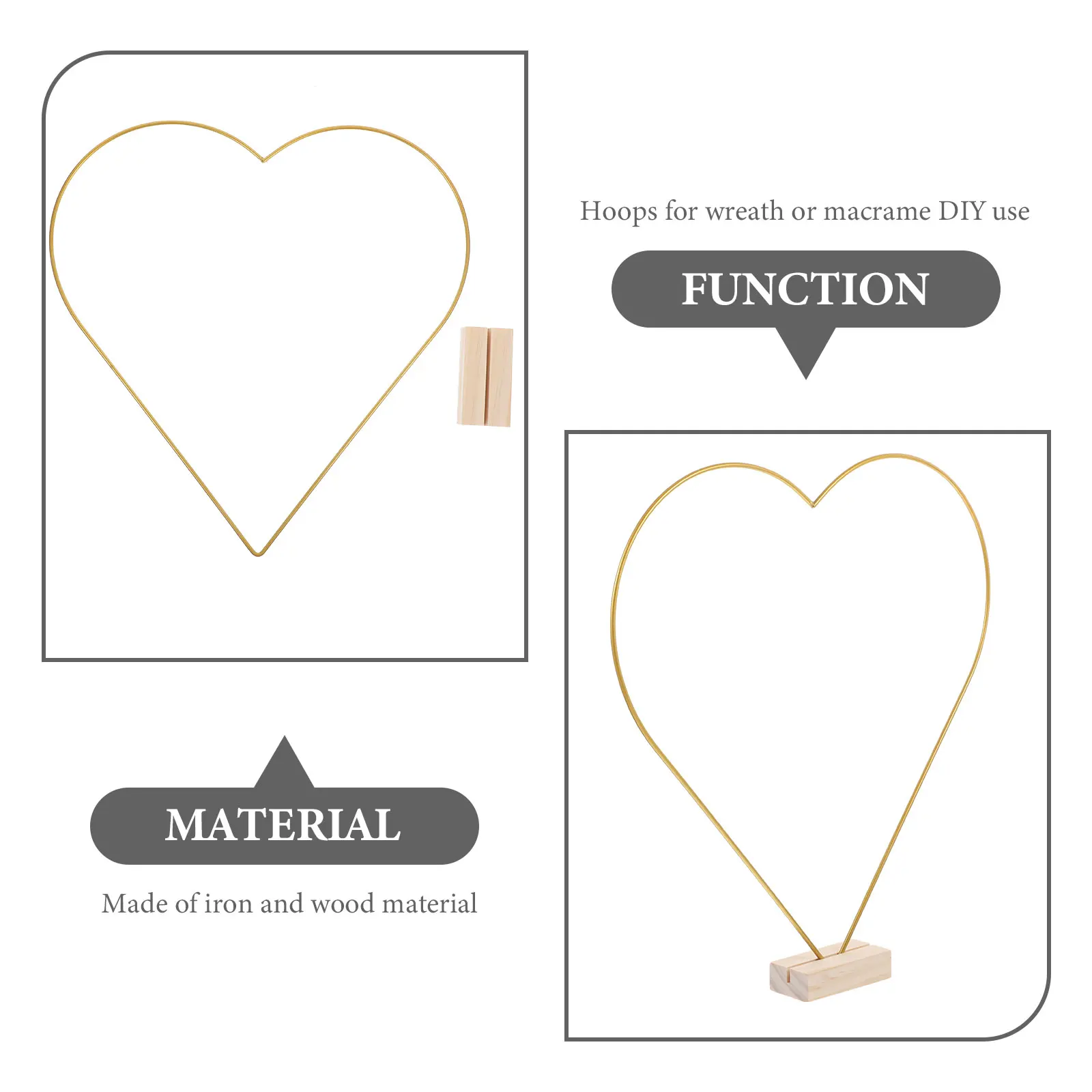 Wooden Base Metal Hoops 30cm Heart Frame Wire Floral Wreaths Table Decor Wedding Centerpiece Stand Desktop Multi Function
Wooden Base Metal Hoops 30cm Heart Frame Wire Floral Wreaths Table Decor Wedding Centerpiece Stand Desktop Multi Function