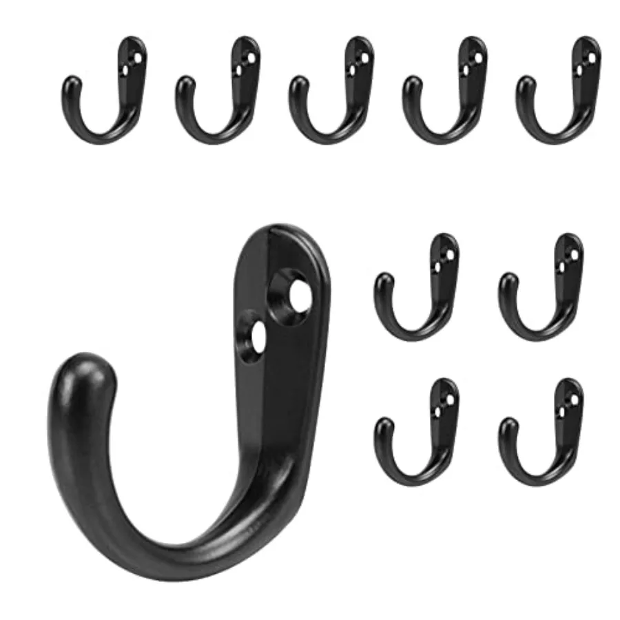 Coat Hooks Wall Mounted - Heavy Duty Metal Single Prong Robe Hanger Rustproof Wall Hooks for Towel Hat Key Bag on Bathroom, Kit
Coat Hooks Wall Mounted - Heavy Duty Metal Single Prong Robe Hanger Rustproof Wall Hooks for Towel Hat Key Bag on Bathroom, Kit