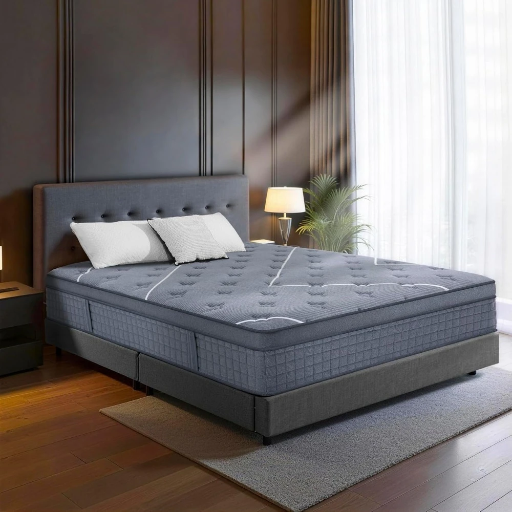 10 Inch Queen Size Mattresses, with Individual Pocket Springs,Medium Firm Memory Foam Bed Hybrid Mattresses
10 Inch Queen Size Mattresses, with Individual Pocket Springs,Medium Firm Memory Foam Bed Hybrid Mattresses