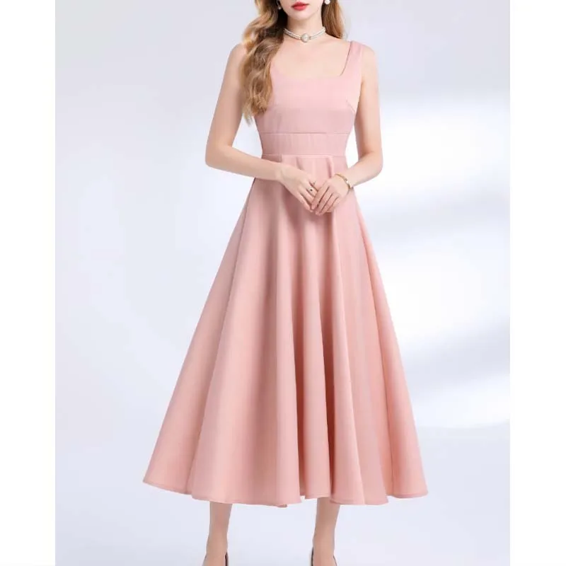 Elegant Square Neck Sleeveless Waist Cinched Vest Dress 2026 New Fashionable Spring Women'S Clothing
Elegant Square Neck Sleeveless Waist Cinched Vest Dress 2026 New Fashionable Spring Women'S Clothing