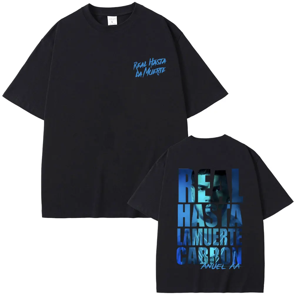Rapper Anuel AA T Shirts Real Hasta La Muerte Print T-shirt Men's Fashion Vintage Tshirt Men Women Hip Hop Oversized Streetwear
Rapper Anuel AA T Shirts Real Hasta La Muerte Print T-shirt Men's Fashion Vintage Tshirt Men Women Hip Hop Oversized Streetwear