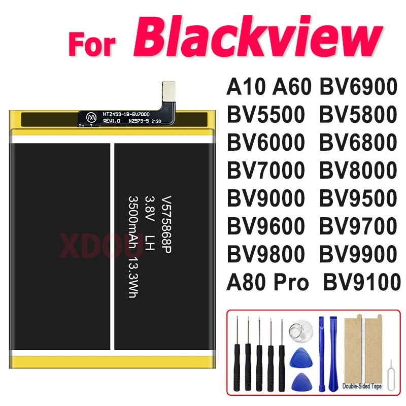 Аккумулятор для Blackview BV6900, BV6000, BV6800, BV7000, BV8000, BV9000, BV9100, BV9500, BV9600, BV9700, BV9800, BV9900, A60, A80 PRO
Аккумулятор для Blackview BV6900, BV6000, BV6800, BV7000, BV8000, BV9000, BV9100, BV9500, BV9600, BV9700, BV9800, BV9900, A60, A80 PRO