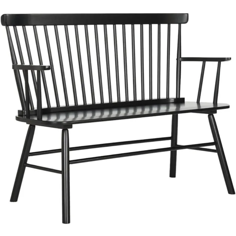 SAFAVIEH American Homes Collection Addison Spindle Back Settee, 0, Black 
SAFAVIEH American Homes Collection Addison Spindle Back Settee, 0, Black