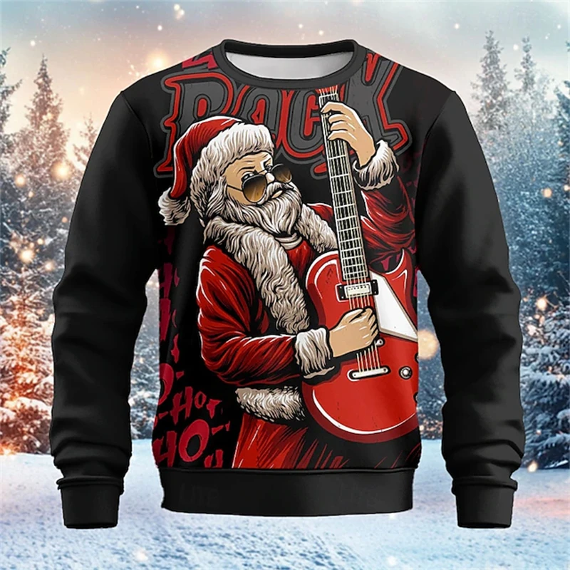 Cool Rock Santa Claus Ugly Sweater Streetwear Hip Hop Trendy Crewneck Pullover Top 3D Printed Christmas Pattern Autumn Sweaters
Cool Rock Santa Claus Ugly Sweater Streetwear Hip Hop Trendy Crewneck Pullover Top 3D Printed Christmas Pattern Autumn Sweaters
