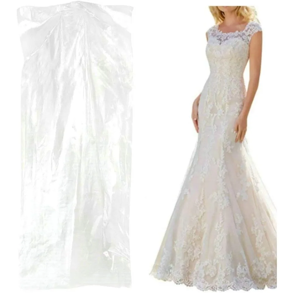 100-Piece Transparent Garment Bags for Clothing Protection - Ideal for Wedding Dresses, Long Skirts, Windbreakers, and Down Jack
100-Piece Transparent Garment Bags for Clothing Protection - Ideal for Wedding Dresses, Long Skirts, Windbreakers, and Down Jack