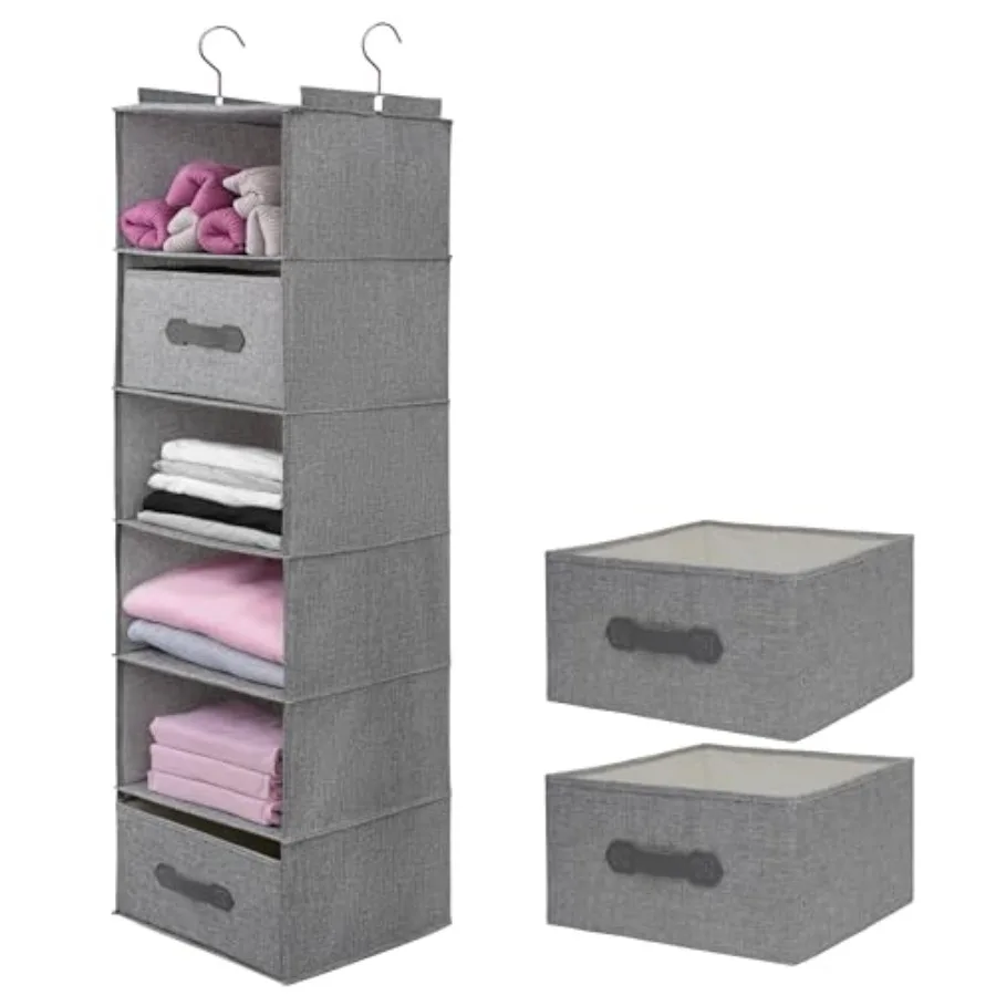Large Hanging Sweater Organizer for Closet, Collapsible Hanging Closet Shelves Drawers, Washable Grey--2 d
Large Hanging Sweater Organizer for Closet, Collapsible Hanging Closet Shelves Drawers, Washable Grey--2 d