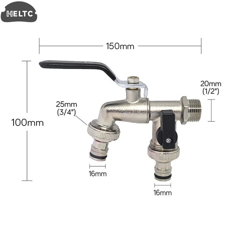 Zinc Alloy Garden Irrigation Pipe Connector Faucet 1/2'' 3/4'' Zinc Alloy Faucet Water Splitter Water Connection Adapter Switch
Zinc Alloy Garden Irrigation Pipe Connector Faucet 1/2'' 3/4'' Zinc Alloy Faucet Water Splitter Water Connection Adapter Switch
