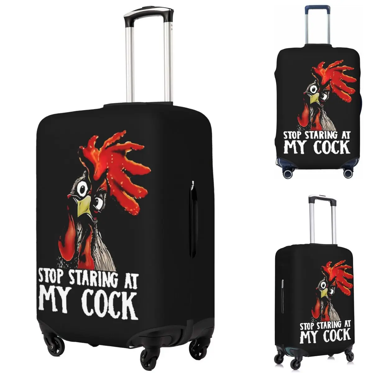 Animals Stop Staring At My Cock Gangster Chicken Suitcase Cover Protection Elastic Trip Luggage Protector Covers for 18-32 Inch
Animals Stop Staring At My Cock Gangster Chicken Suitcase Cover Protection Elastic Trip Luggage Protector Covers for 18-32 Inch