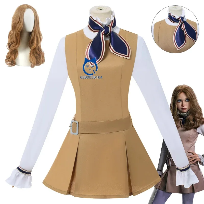 New Movie M3GAN 2.0 Cosplay Role-playing Megan Costume Clothes Popular Brown Uniform Dress Wig Set for Kids Adult Women Suit
New Movie M3GAN 2.0 Cosplay Role-playing Megan Costume Clothes Popular Brown Uniform Dress Wig Set for Kids Adult Women Suit