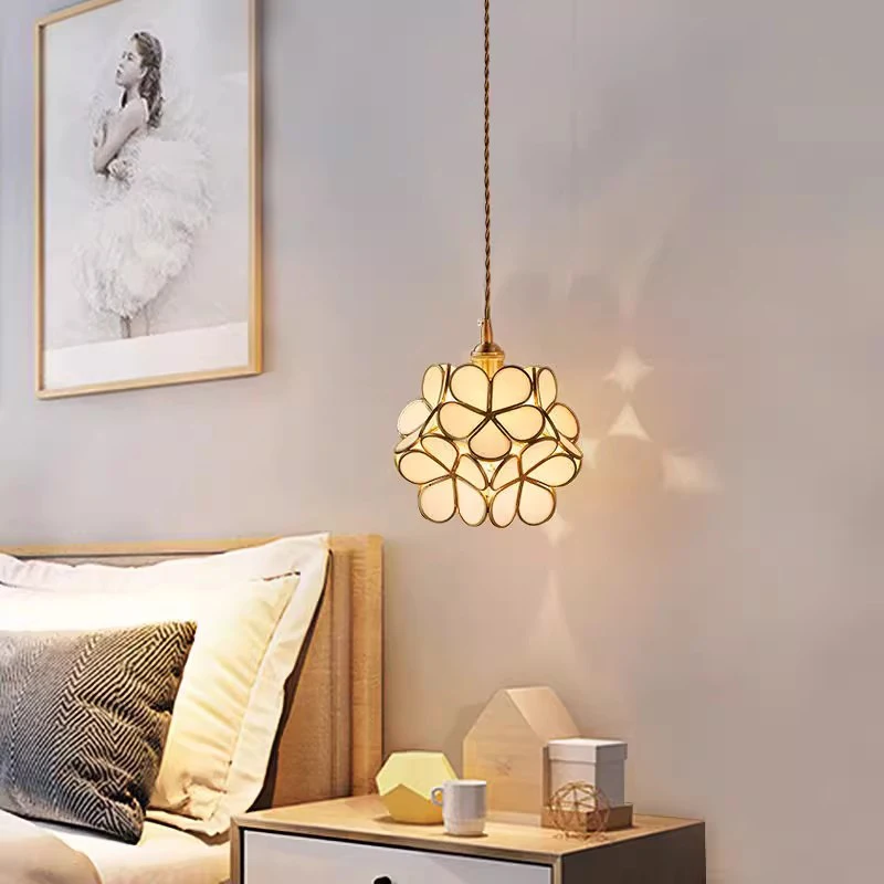 Lotus Flower Small Pendant Lamp - All Copper Glazed Glass Luxury Retro Bedroom Bedside Lighting for Restaurant Bar
Lotus Flower Small Pendant Lamp - All Copper Glazed Glass Luxury Retro Bedroom Bedside Lighting for Restaurant Bar