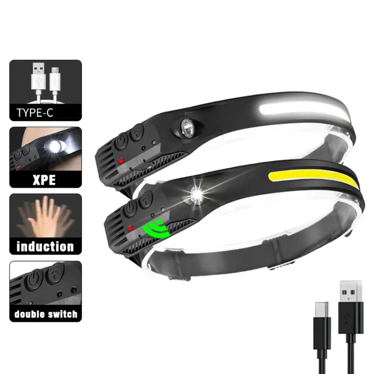 USB Rechargeable Outdoor Induction Headlamp With Built-In Battery Camping Running Fishing Lantern LED Torch Work Light
USB Rechargeable Outdoor Induction Headlamp With Built-In Battery Camping Running Fishing Lantern LED Torch Work Light