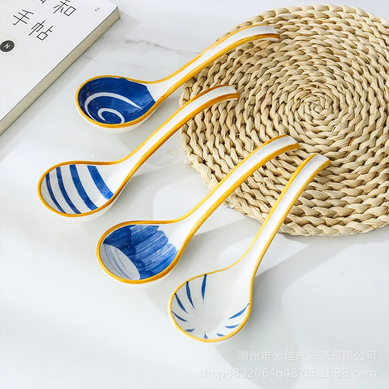 Yjq 4pcs creative ceramic long handle spoon household spoon soup ceramic spoon
Yjq 4pcs creative ceramic long handle spoon household spoon soup ceramic spoon