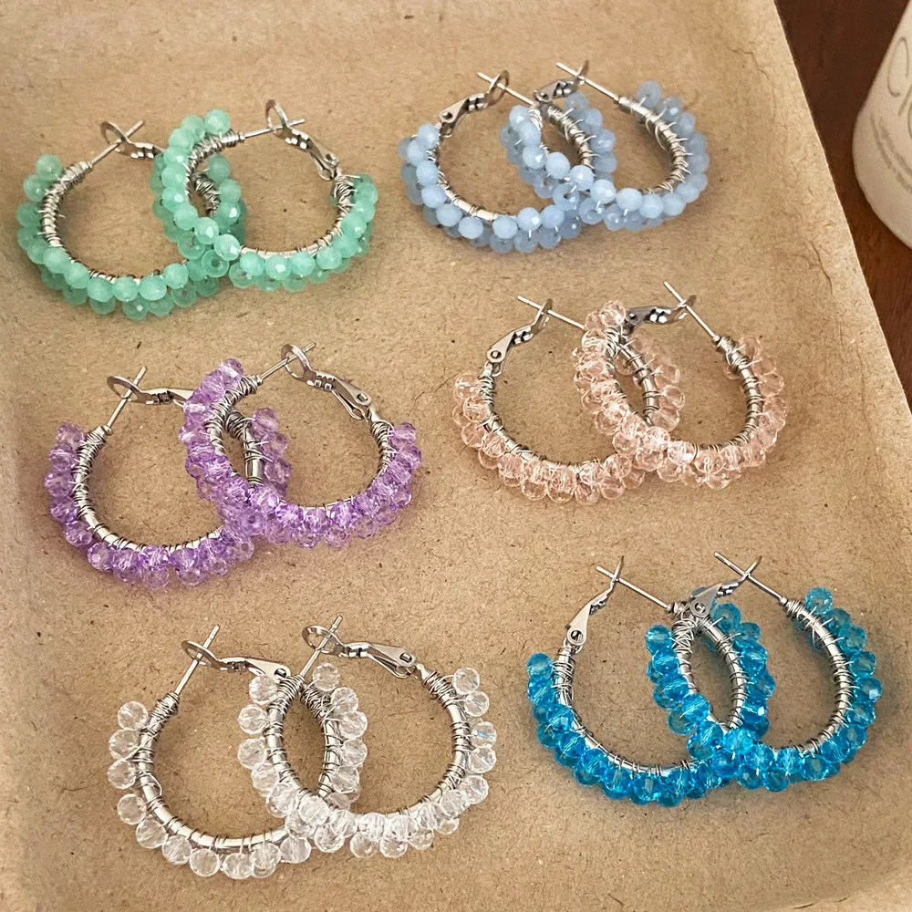 Fashion Crystal Beaded Hoop Earrings for Women Boho Vintage Colorful Geometric 925 Silver Needle Earring Party Jewelry Gift
Fashion Crystal Beaded Hoop Earrings for Women Boho Vintage Colorful Geometric 925 Silver Needle Earring Party Jewelry Gift