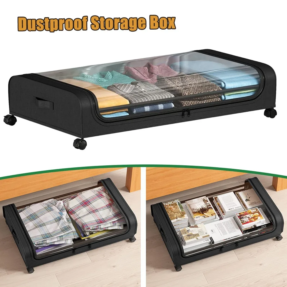 Under Bed Dustproof Storage Box with Wheels Underbed Organizer Simple Container for Clothes Shoes Clothing Footwear Storage Case
Under Bed Dustproof Storage Box with Wheels Underbed Organizer Simple Container for Clothes Shoes Clothing Footwear Storage Case