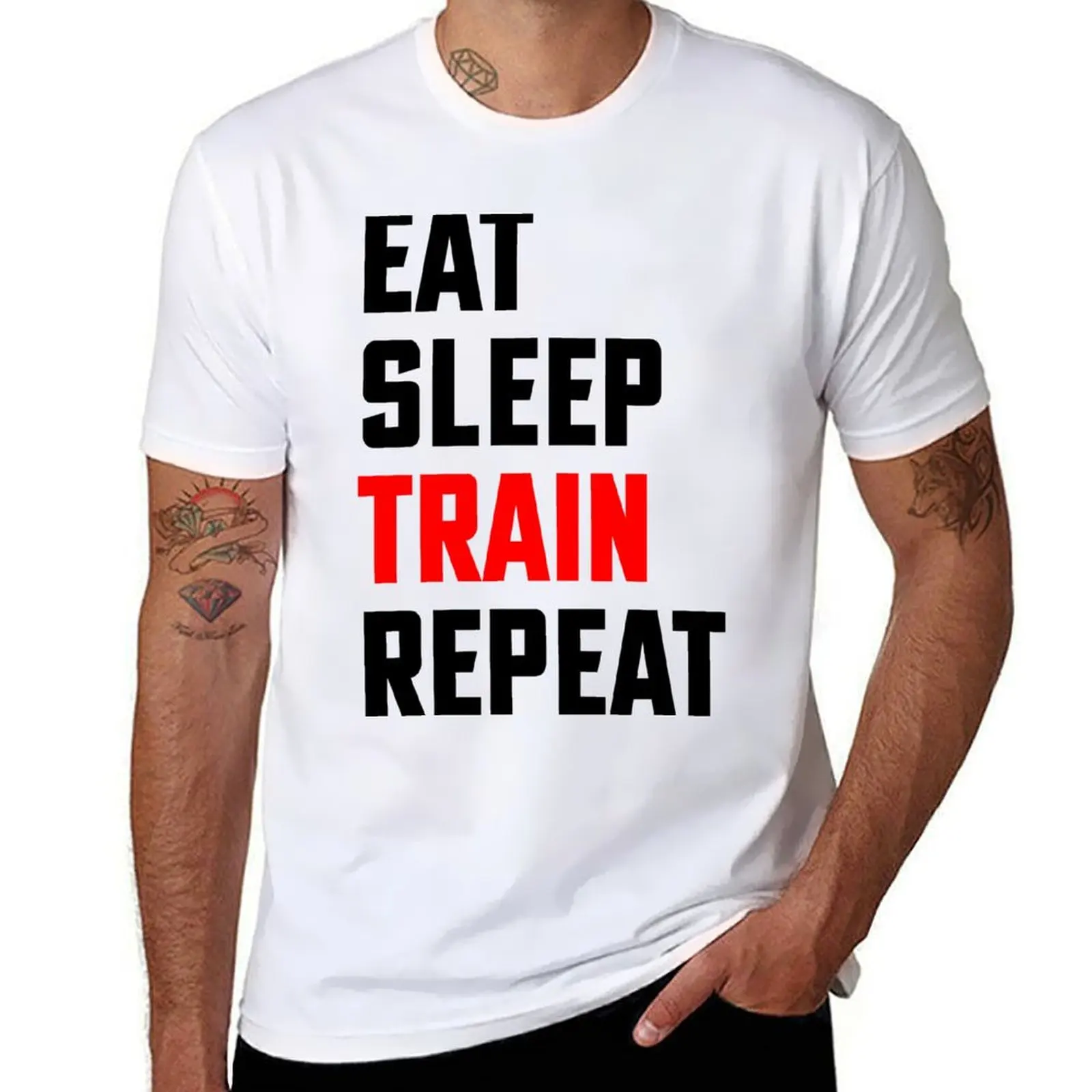 Eat, Sleep, Train, Repeat - Eat Sleep Repeat - Gym T-Shirt cotton t shirts man 100% anime t shirts for man T-shirt
Eat, Sleep, Train, Repeat - Eat Sleep Repeat - Gym T-Shirt cotton t shirts man 100% anime t shirts for man T-shirt