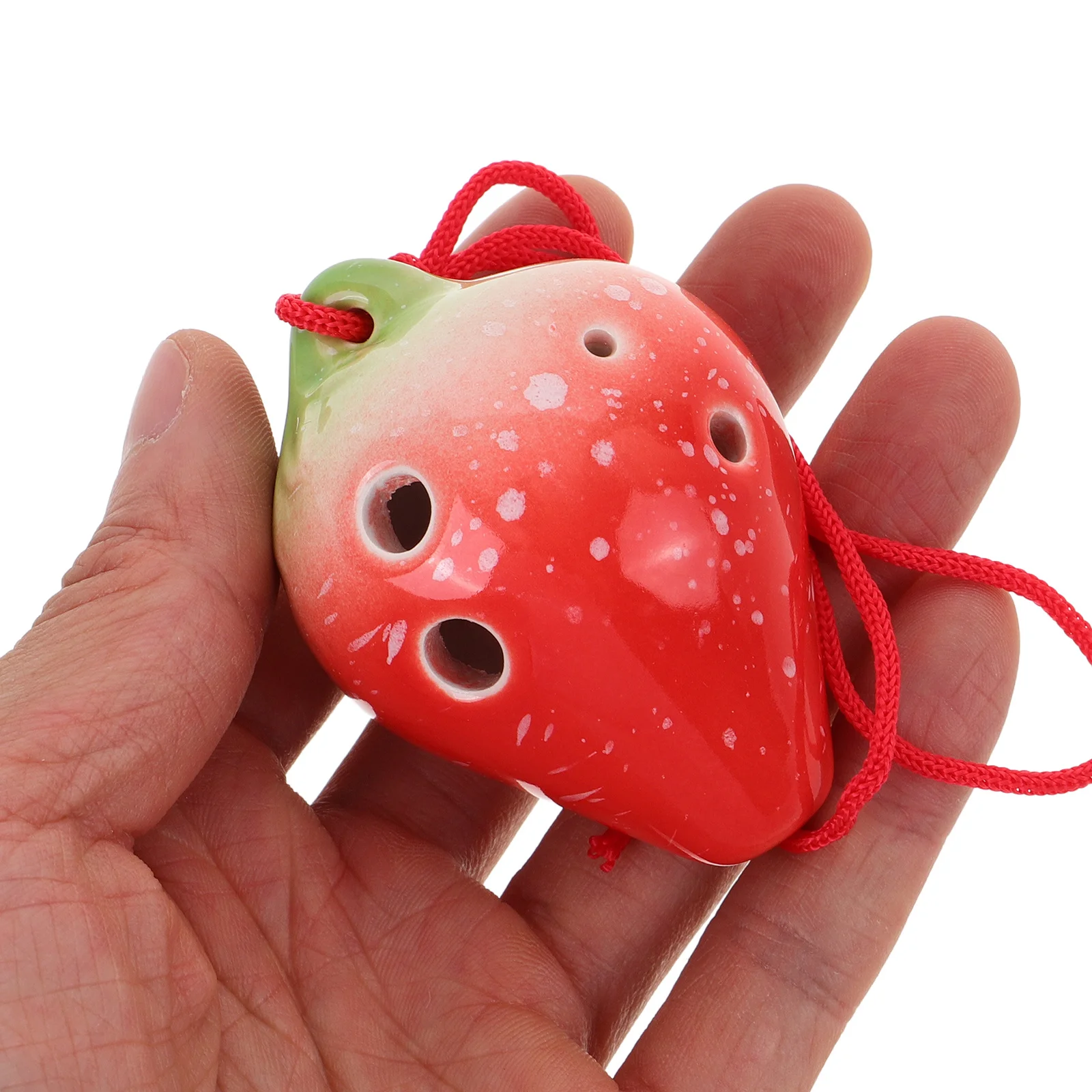 Portable 6-Hole Strawberry Shaped Ocarina Ceramic Wind Instrument for Kids Music Learning Practice Beginner Gift Idea
Portable 6-Hole Strawberry Shaped Ocarina Ceramic Wind Instrument for Kids Music Learning Practice Beginner Gift Idea