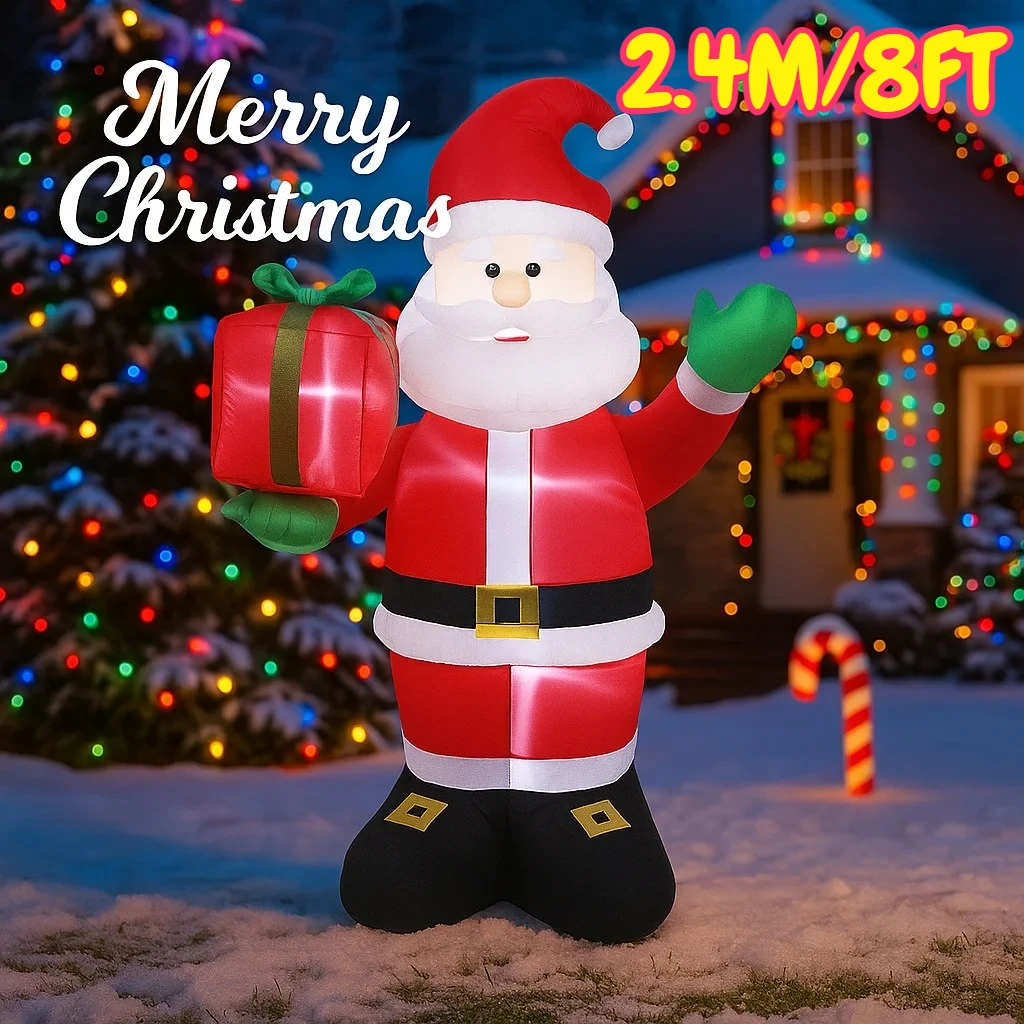 2,4 м/8 футов надувной Санта-Клаус в подарочной коробке, рождественские украшения, домашние надувные игрушки со светодиодной подсветкой, рождественские украшения для двора
2,4 м/8 футов надувной Санта-Клаус в подарочной коробке, рождественские украшения, домашние надувные игрушки со светодиодной подсветкой, рождественские украшения для двора