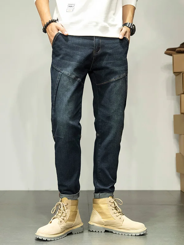 Retro Loose Men's Blue Jeans Straight Leg Trousers Spring Autumn American Sle mid Waist Button Closure Casual Denim Pants
Retro Loose Men's Blue Jeans Straight Leg Trousers Spring Autumn American Sle mid Waist Button Closure Casual Denim Pants