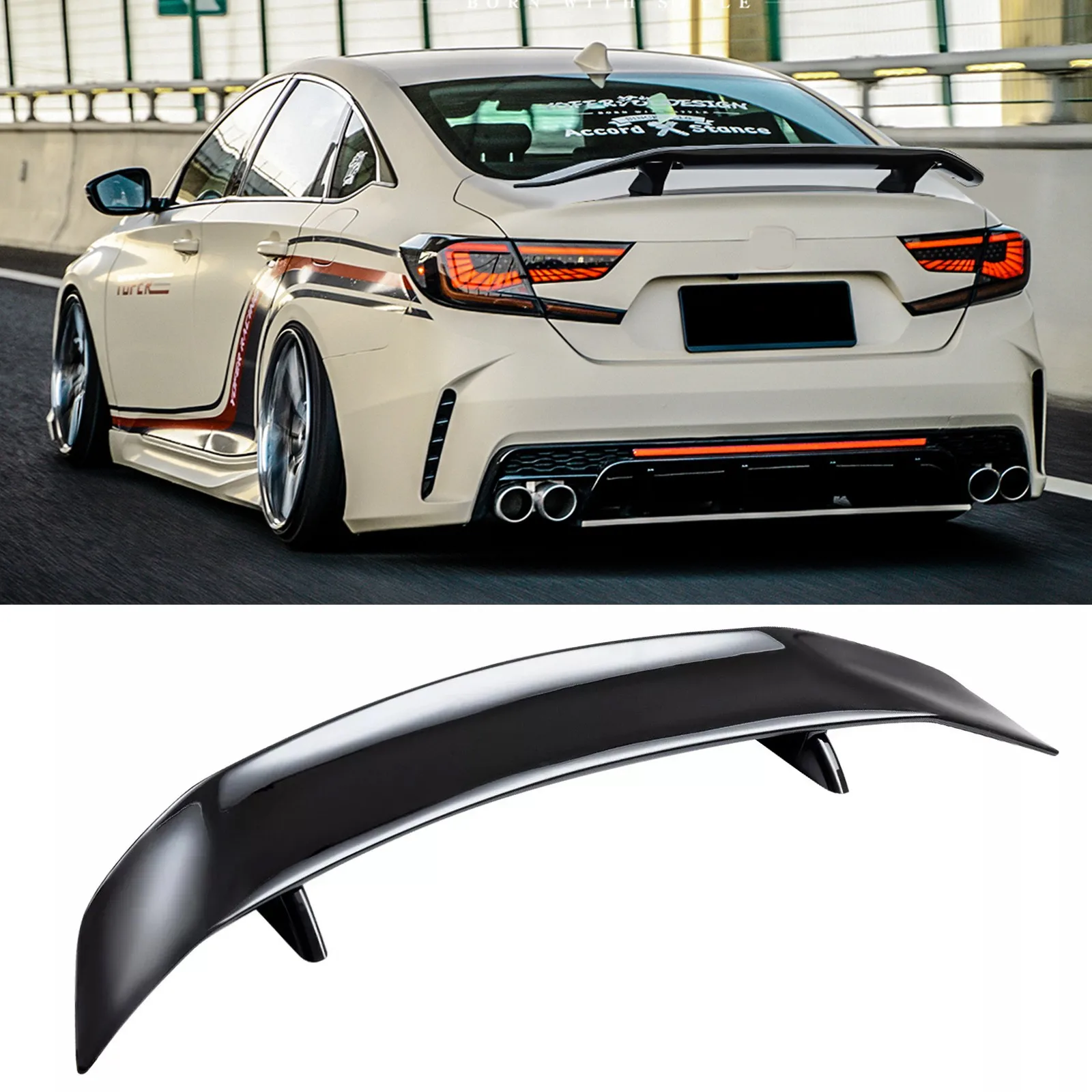 For Honda Accord Sedan 46" Rear Trunk Spoiler Wing Lip Glossy Black GT PRO Style
For Honda Accord Sedan 46" Rear Trunk Spoiler Wing Lip Glossy Black GT PRO Style