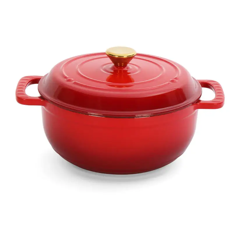 Cast Iron 5QT Cooking Pot, Red Gradient, Includes Two Silicone Gloves, Enameled Pot
Cast Iron 5QT Cooking Pot, Red Gradient, Includes Two Silicone Gloves, Enameled Pot